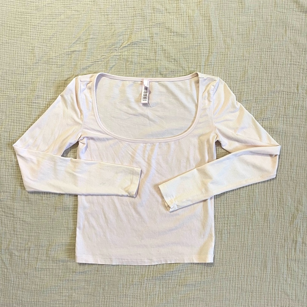 Skims New Vintage Scoop Neck Long Sleeve T-Shirt
